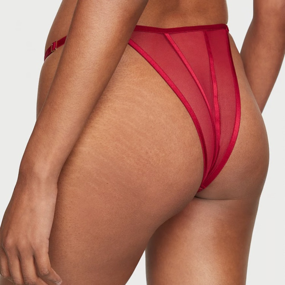 Victoria’s Secret Midnight Affair Embroidery Brazilian panty sz L NWT - Picture 2 of 5